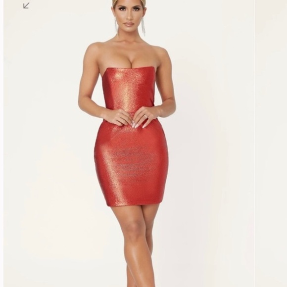 Meshki Sierra Mini Dress Size Small Red - Picture 1 of 2